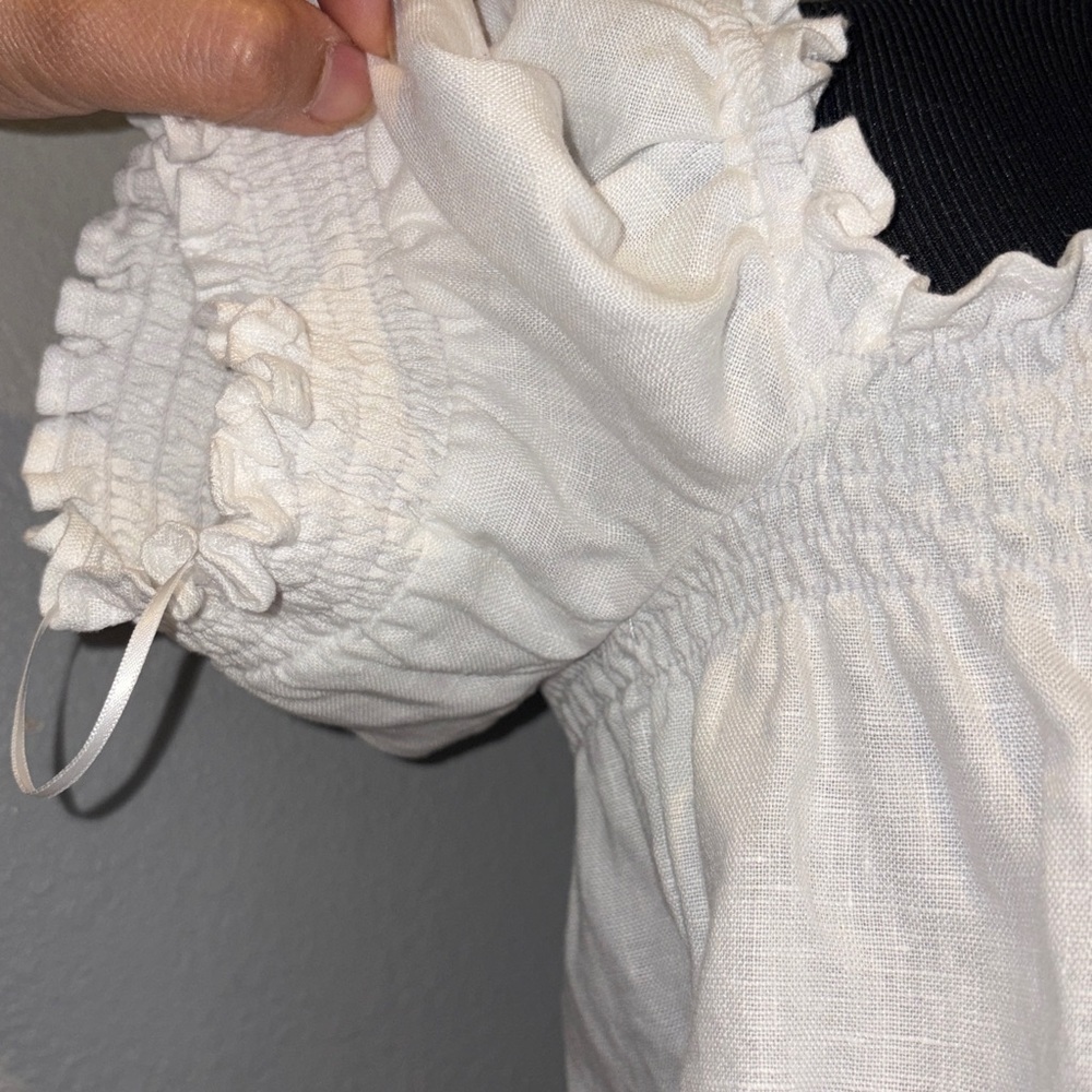 Reformation White 100% Linen Top size S - Picture 5 of 14